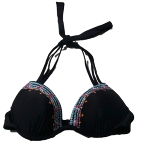 Arizona Black Push-up Swim Suit Top Size S